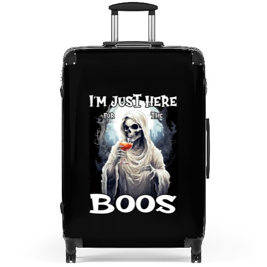 Just Here For The Boos Scary Skeleton Suitcases
