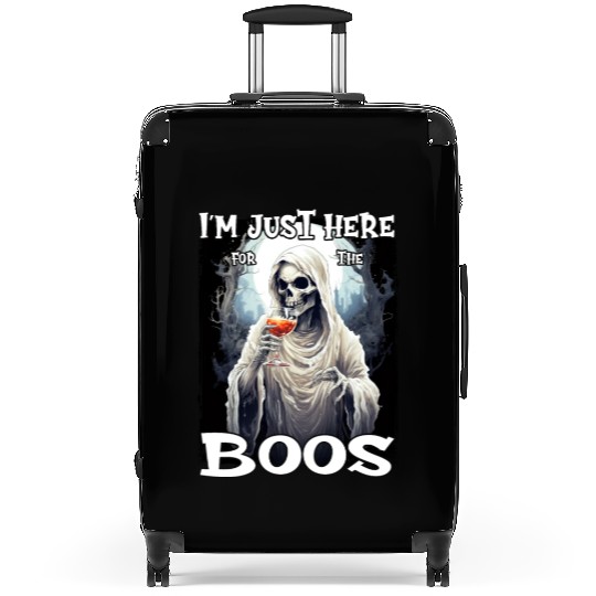 Just Here For The Boos Scary Skeleton Suitcases
