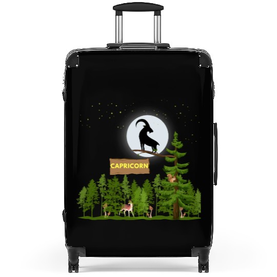 Zodiac Sign Capricorn Astrology Wild Forest Suitcases