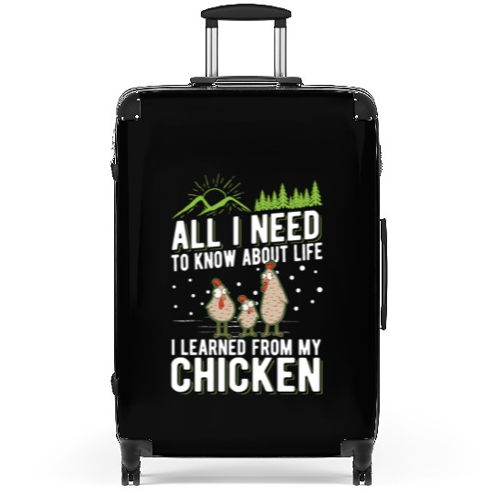 Chickens Chicken Farm Farmer Suitcases