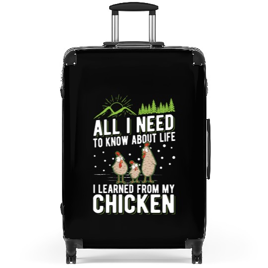 Chickens Chicken Farm Farmer Suitcases
