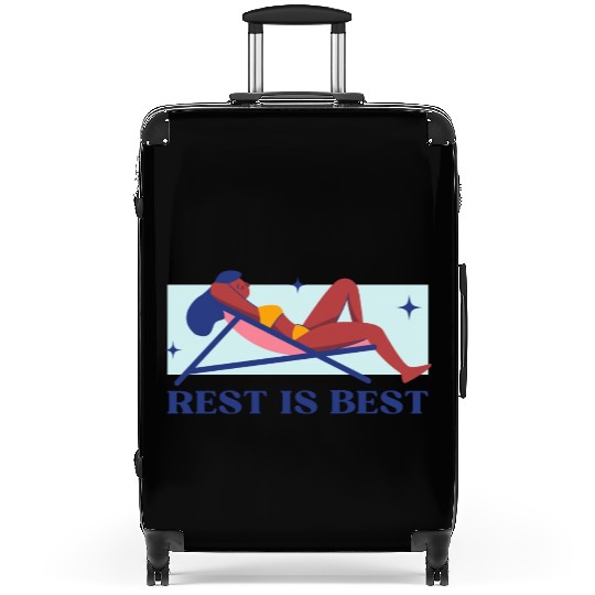 Rest Is Best Cute Anti Work Suitcases