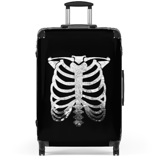Halloween Skeleton Rib Cage Suitcases