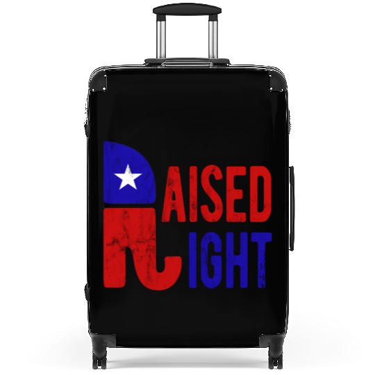 Raised Right Proud Republican Elephant Logo Usa Suitcases