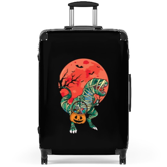Dinosaur Raptor Pumpkin Lazy Creepy Halloween Suitcases