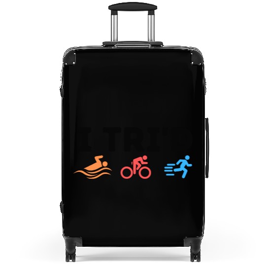 I Swimming Cycling Running Marathoner Suitcases