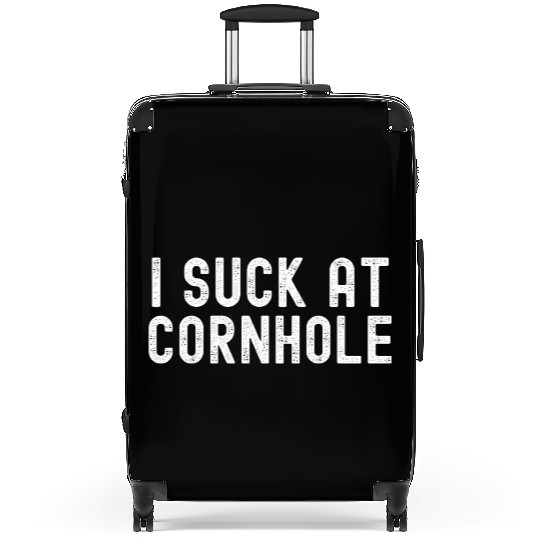 I Suck at Cornhole Suitcases