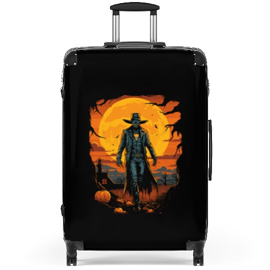 Spooky Cowboy Halloween Scary Sheriff Costume Suitcases
