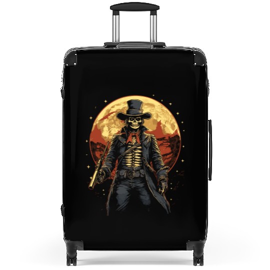 Spooky Cowboy Halloween Scary Sheriff Costume Suitcases