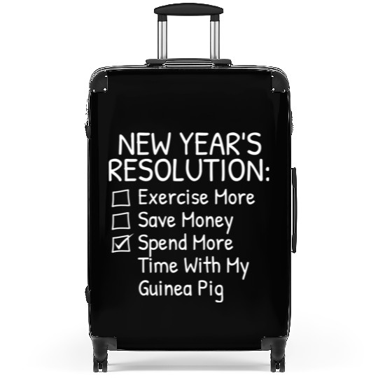 New Year s Resolution For Guinea Pig Lover Suitcases