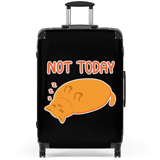 Not today Lazy orange cat Suitcases