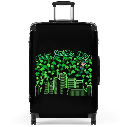 Saint Patrick's Day Houston Texas Suitcases