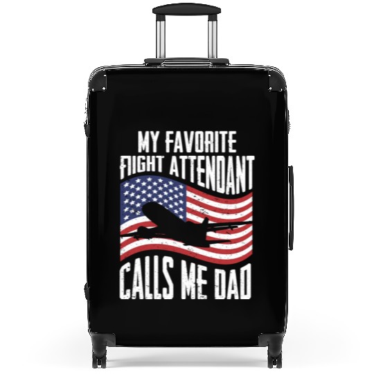 Flight Attendant Dad Airplane Flight Attendant Suitcases