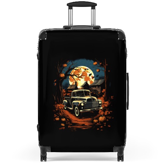 Creepy Old Truck Halloween Haunted Classic Truck Suitcases
