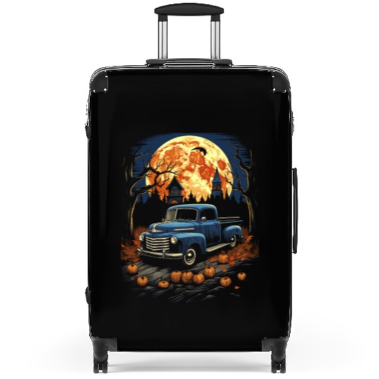 Creepy Old Truck Halloween Haunted Classic Truck Suitcases