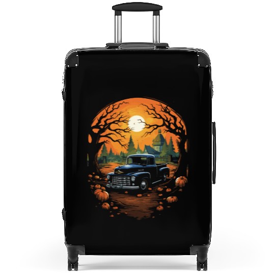 Creepy Old Truck Halloween Haunted Classic Truck Suitcases