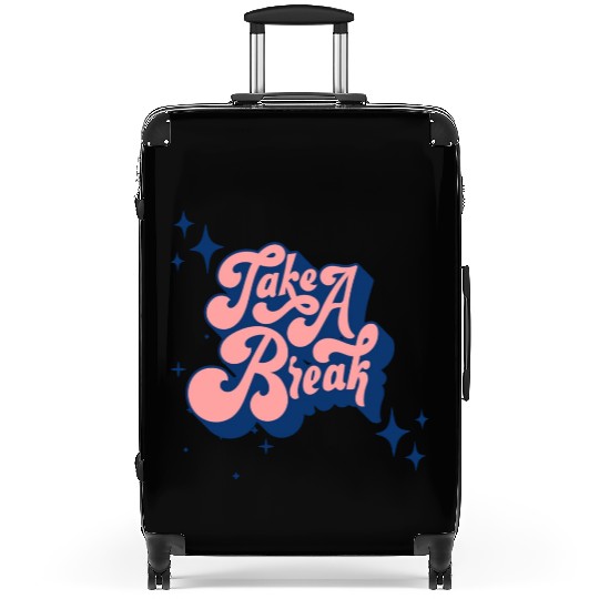 Pink Blue Typography Suitcases