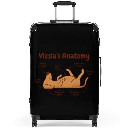 Vizsla dog animal funny anatomy Suitcases