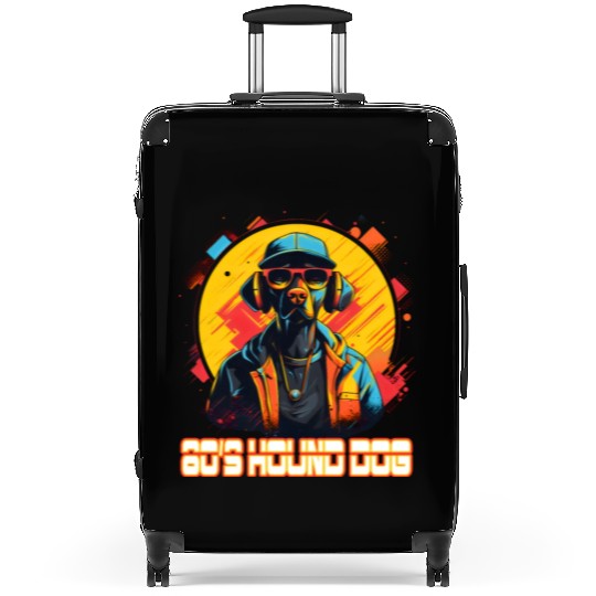 80s hip hop Hound Dog Suitcases