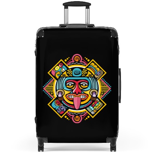 Colorful Aztec Illustration: Ethnic Ornament Suitcases