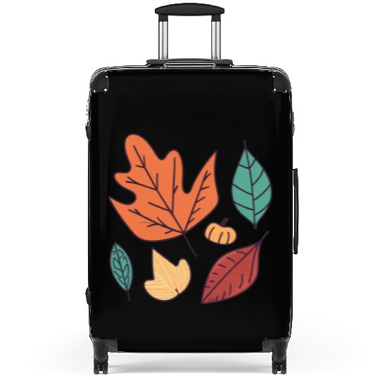 Fall Leaves Embrace the Beauty of Autumn Suitcases
