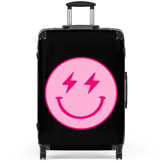 light pink face lightning bolt eyes Suitcases