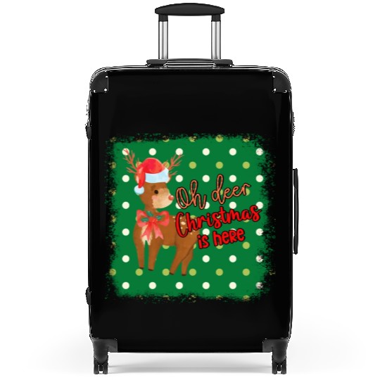 Oh Deer Christmas Is Here Festival Xmas Holiday Suitcases