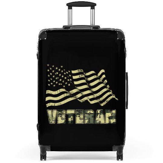 Us Veteran Flag Suitcases