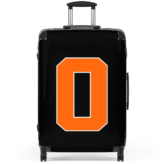 Number 0 Sports Orange Suitcases
