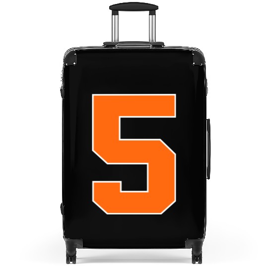 Number 5 Sports Orange Suitcases