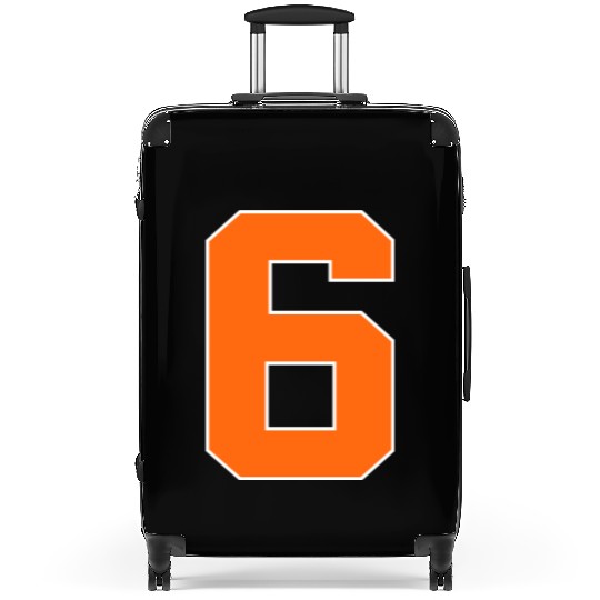 Number 6 Sports Orange Suitcases