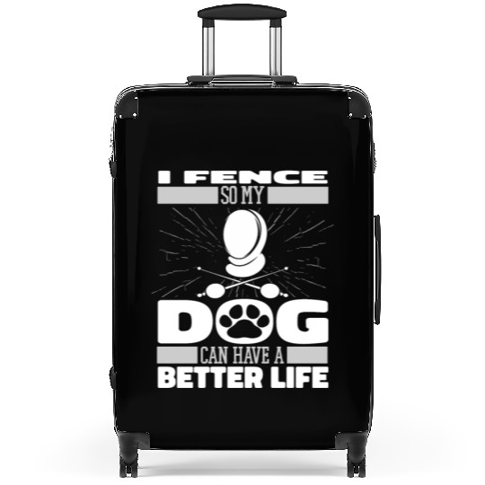 Fencing Fencer Dog Suitcases