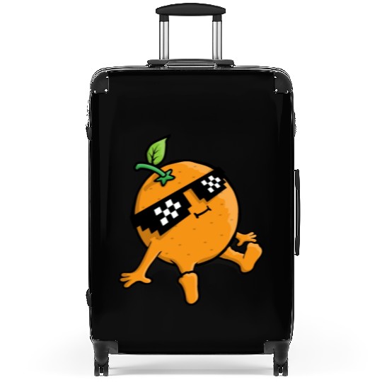 Cool Relaxing Orange Fruit Pixel Sunglasses Face Suitcases