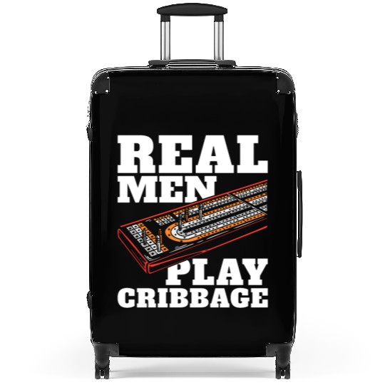 Cribbage Real Men Play Cribbage Loves Board Game Suitcases