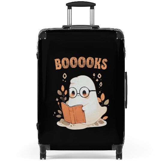 Funny Halloween Ghost Book Reading School Teacher Suitcases