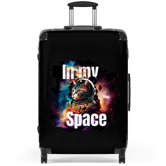 In my Mind Space Cat Astronaut Animal Pets Lover Suitcases