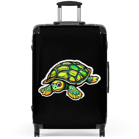 Turtle Animal Turtle Green Suitcases