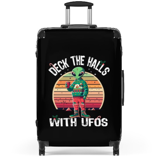 Beam Me Up Santa Claus Alien Christmas Ufo Coffee Suitcases