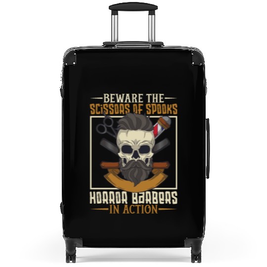 Horror Barber Spooky Hairdresser Hairstylist Hair Suitcases