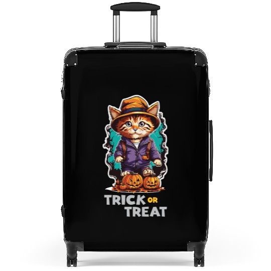 Trick or Treat - Detactive Cat Halloween . Suitcases