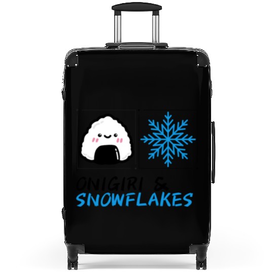 Onigiri and Snowflakes for the Holidays Suitcases