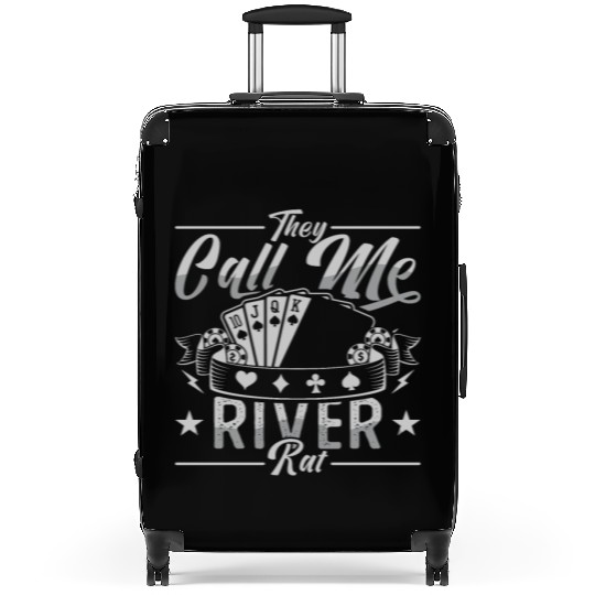 Poker Dice They Call Me River Rat Loves Card Game Suitcases