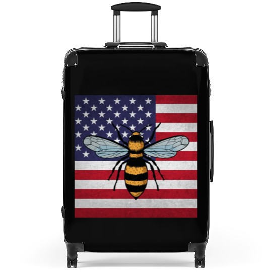 Beekeeper Beekeeping Us Flag Suitcases