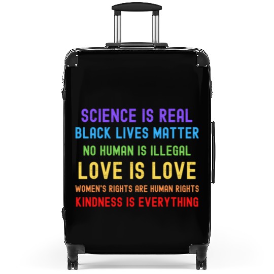 Science Is Real Black Lives Matter Suitcases