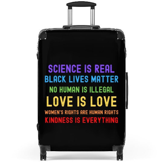 Science Is Real Black Lives Matter Suitcases