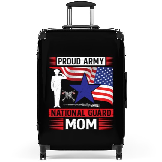 Proud Army National Guard Mom Suitcases