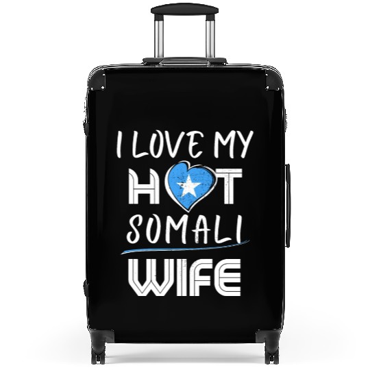 Funny I Love My Hot Somali Wife Husband Suitcases