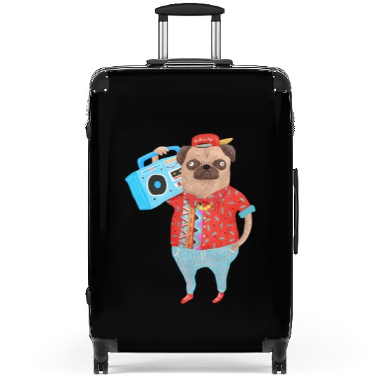 Pug life boombox Suitcases