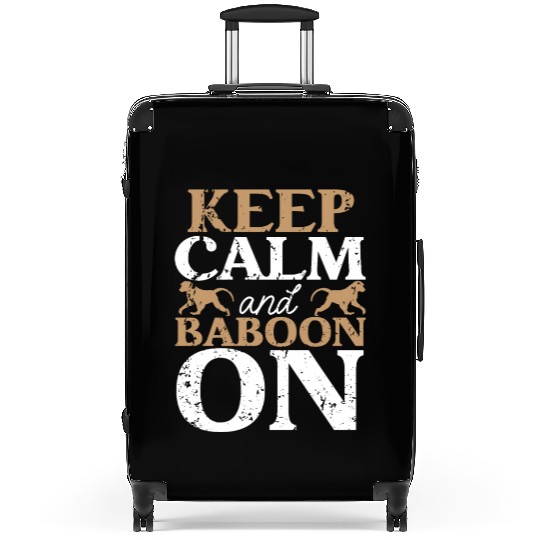 Baboon Monkey Lover Wildlife Animal Zookeeper Suitcases
