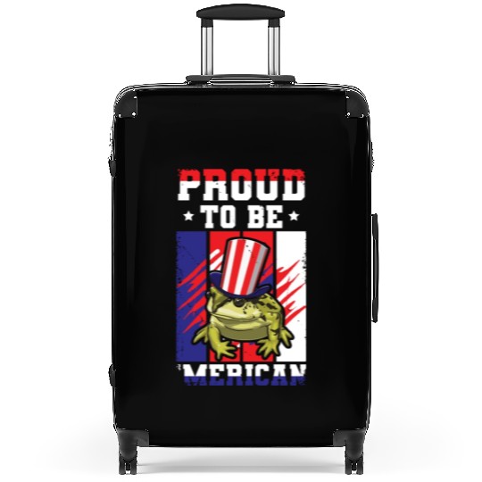 Proud To Be Merica Frog Suitcases